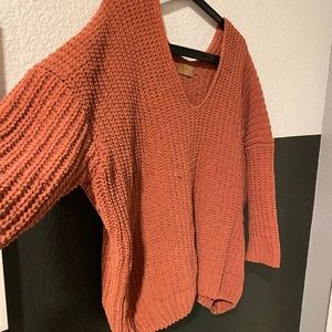 Burnt Orange Oversized Sweater